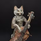 Cold Painted Bronze of a Cat by Franz Bergman