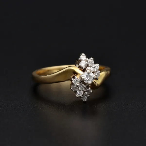 18ct Gold Diamond Cluster Ring
