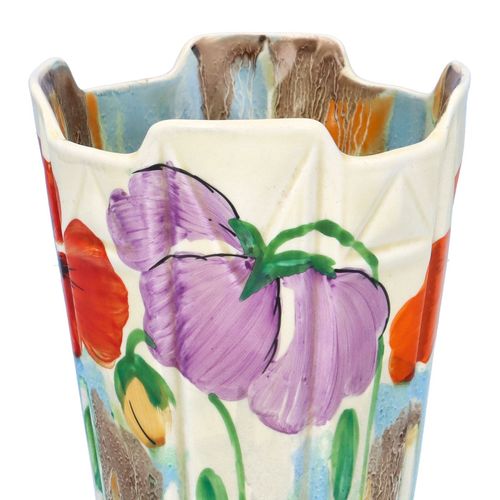 Early 20th Century Clarice Cliff “Delecia Poppy” 451 Vase image-2
