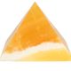 Oranje calciet piramide 10cm - 360° presentation