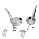 Pair of Silver Cock and Hen Pheasants