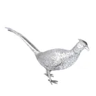 Pair of Silver Cock and Hen Pheasants