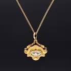 Rococo Style Enamel Pendant Necklace