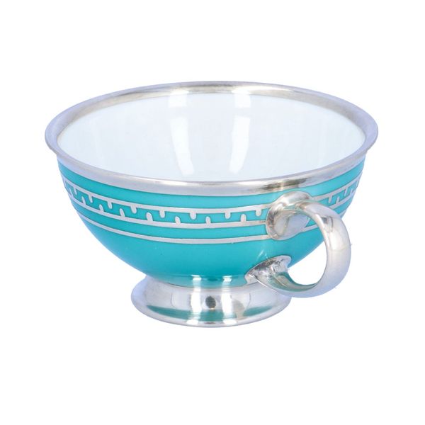Frederich Spahr Hutschenreuther Silver Overlay Cup and Saucer