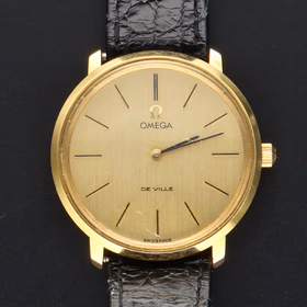 Gold Plated Signed Omega Wristwatch
