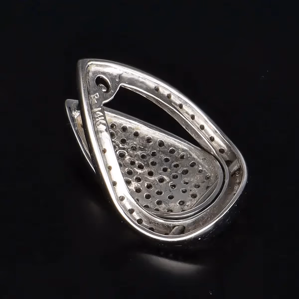 14ct White Gold Diamond Earrings