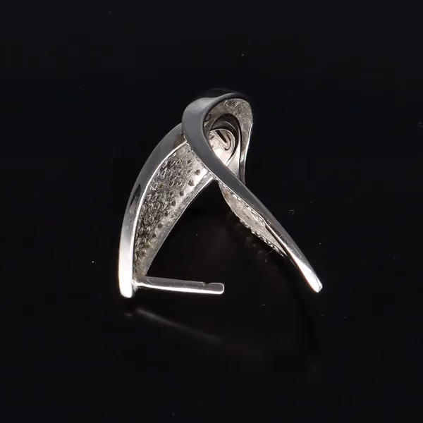 14ct White Gold Diamond Earrings