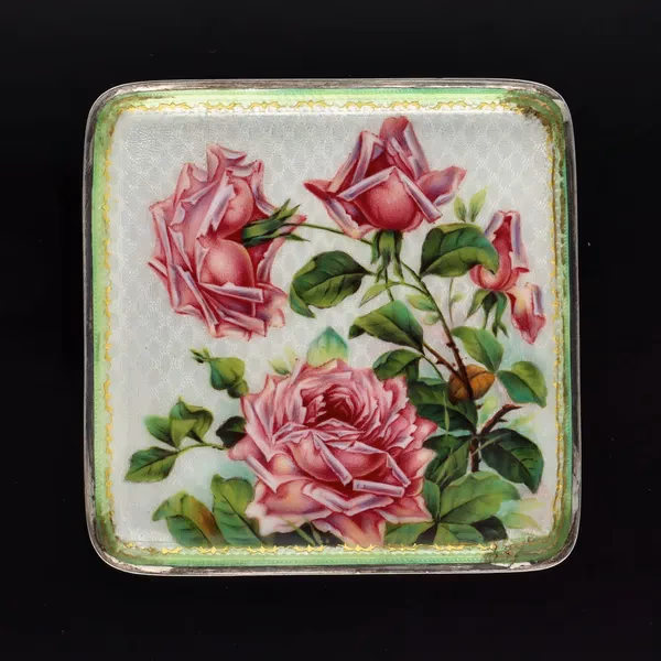 Silver and Enamel Heavy Dish