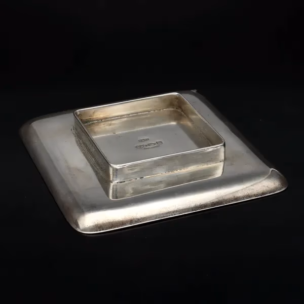 Silver and Enamel Heavy Dish