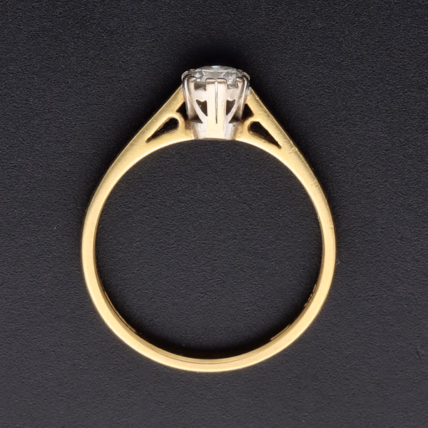 18ct Yellow Gold 0.40ct Brilliant-Cut Diamond Solitaire Ring