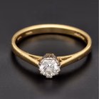 18ct Yellow Gold 0.40ct Brilliant-Cut Diamond Solitaire Ring