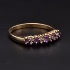 Gold Amethyst Diamond Ring