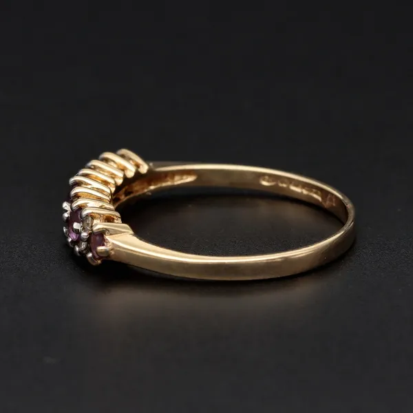 Gold Amethyst Diamond Ring