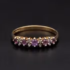 Gold Amethyst Diamond Ring