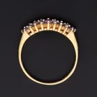 Gold Amethyst Diamond Ring