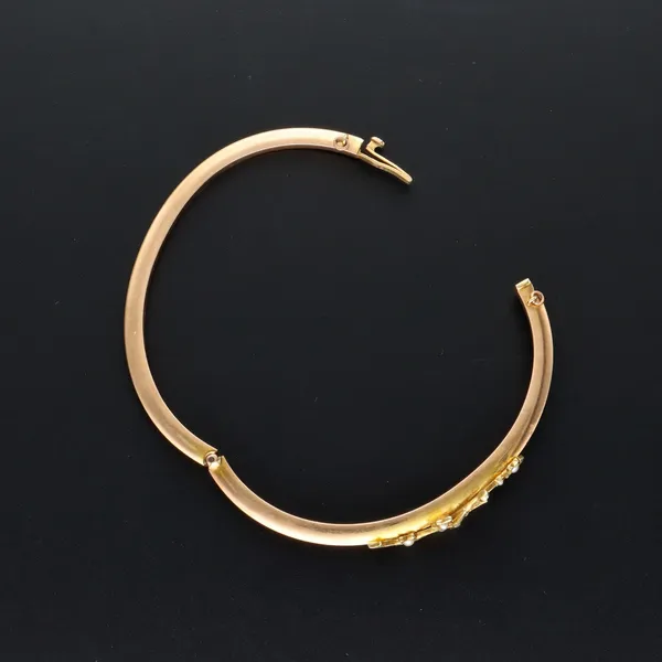 15ct Gold Edwardian Seed Pearl Bangle
