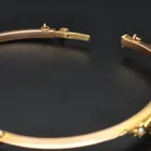15ct Gold Edwardian Seed Pearl Bangle