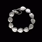 Vintage Danish Nils Erik Silver Leaf Bracelet