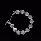 Vintage Danish Nils Erik Silver Leaf Bracelet