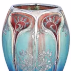 Art Nouveau Silver Overlay French Ceramic Vase