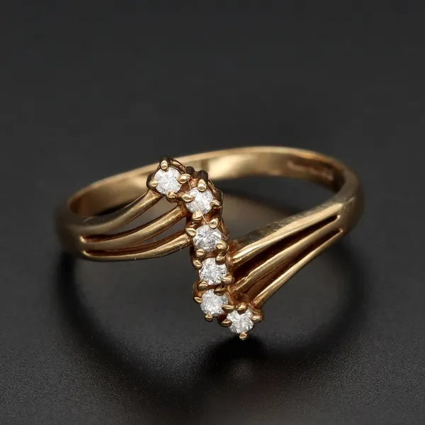 Retro Gold Diamond Constellation Ring
