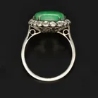 Art Deco 18ct Gold Jade and Diamond Ring