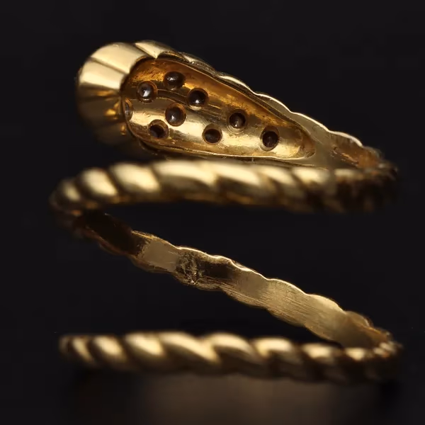 Very Rare Diamond Snake Ring