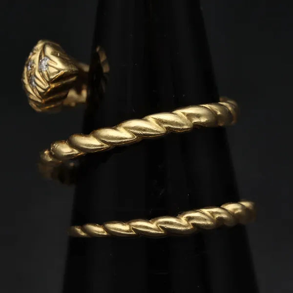 Very Rare Diamond Snake Ring