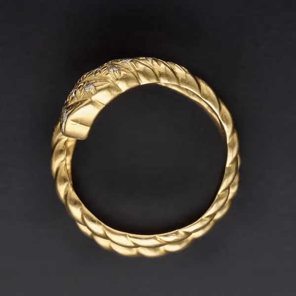 Very Rare Diamond Snake Ring