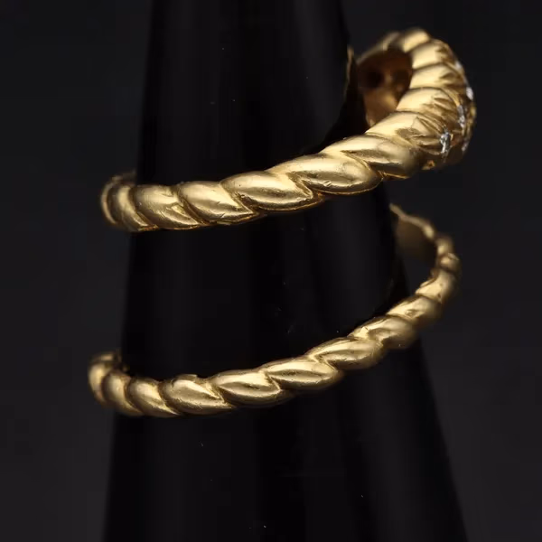 Very Rare Diamond Snake Ring