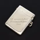 Edwardian Silver Vesta Case Decorated with an Enamel Kookaburra