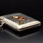 Edwardian Silver Vesta Case Decorated with an Enamel Kookaburra