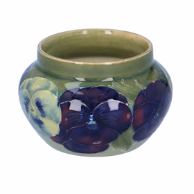 William Moorcroft 'Pansy' Small Pot Circa 1914