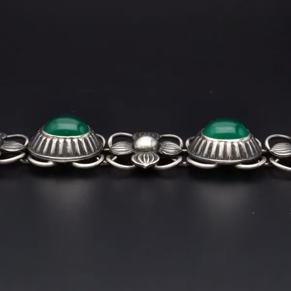Mid Century Swedish Modernist Sterling Silver Bracelet by Alton