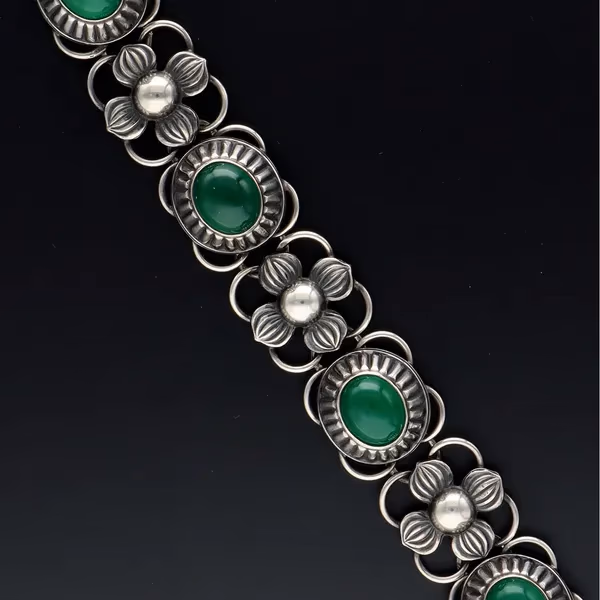 Mid Century Swedish Modernist Sterling Silver Bracelet by Alton