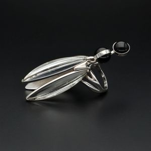 Lalique Large Dragonfly Silver Ring