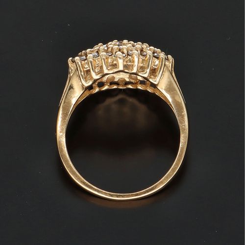 9ct Gold Cognac Diamond Cluster Ring image-5