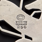 A Danish Sterling Silver 256 Kneeling Fawn Design Brooch