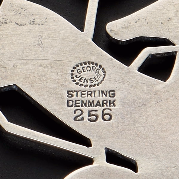 A Danish Sterling Silver 256 Kneeling Fawn Design Brooch