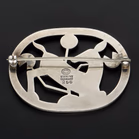 A Danish Sterling Silver 256 Kneeling Fawn Design Brooch