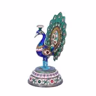 19th Century Silver and Enamel Peacock