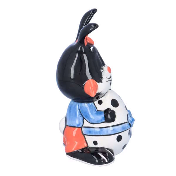 Lorna Bailey Figurine  “Engy Benjy” Bunny With Spotted Egg