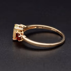 9ct Gold Opal and Red Spinel Ring