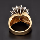Vintage 14k Gold Diamond Cluster Ring