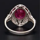 Art Deco 1930's 18ct White Gold Burmese Ruby & Diamond Ring