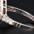 Art Deco 1930's 18ct White Gold Burmese Ruby & Diamond Ring