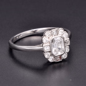 Platinum Diamond Cluster Ring