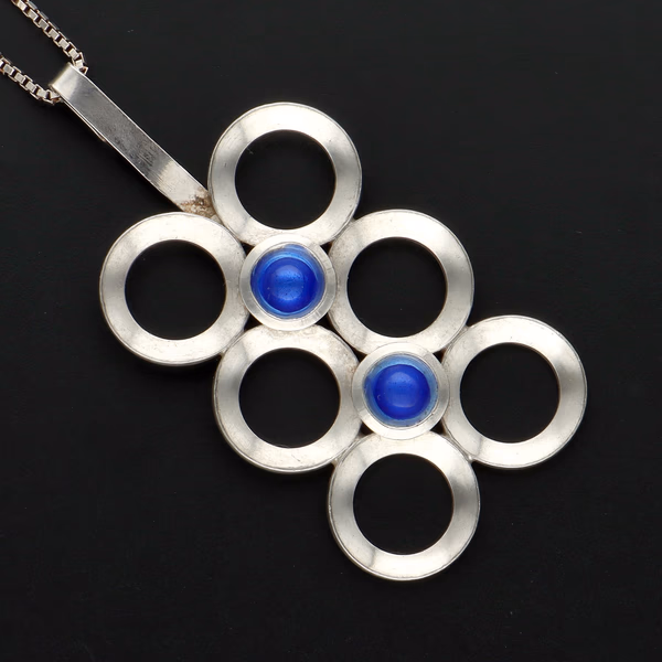 Silver Pendant Necklace by Ivar T Holth