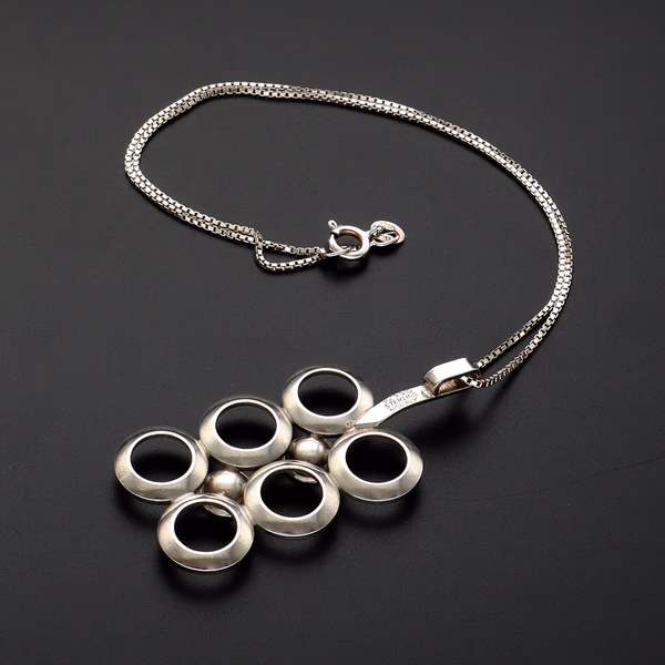 Silver Pendant Necklace by Ivar T Holth