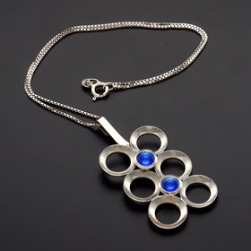 Silver Pendant Necklace by Ivar T Holth
